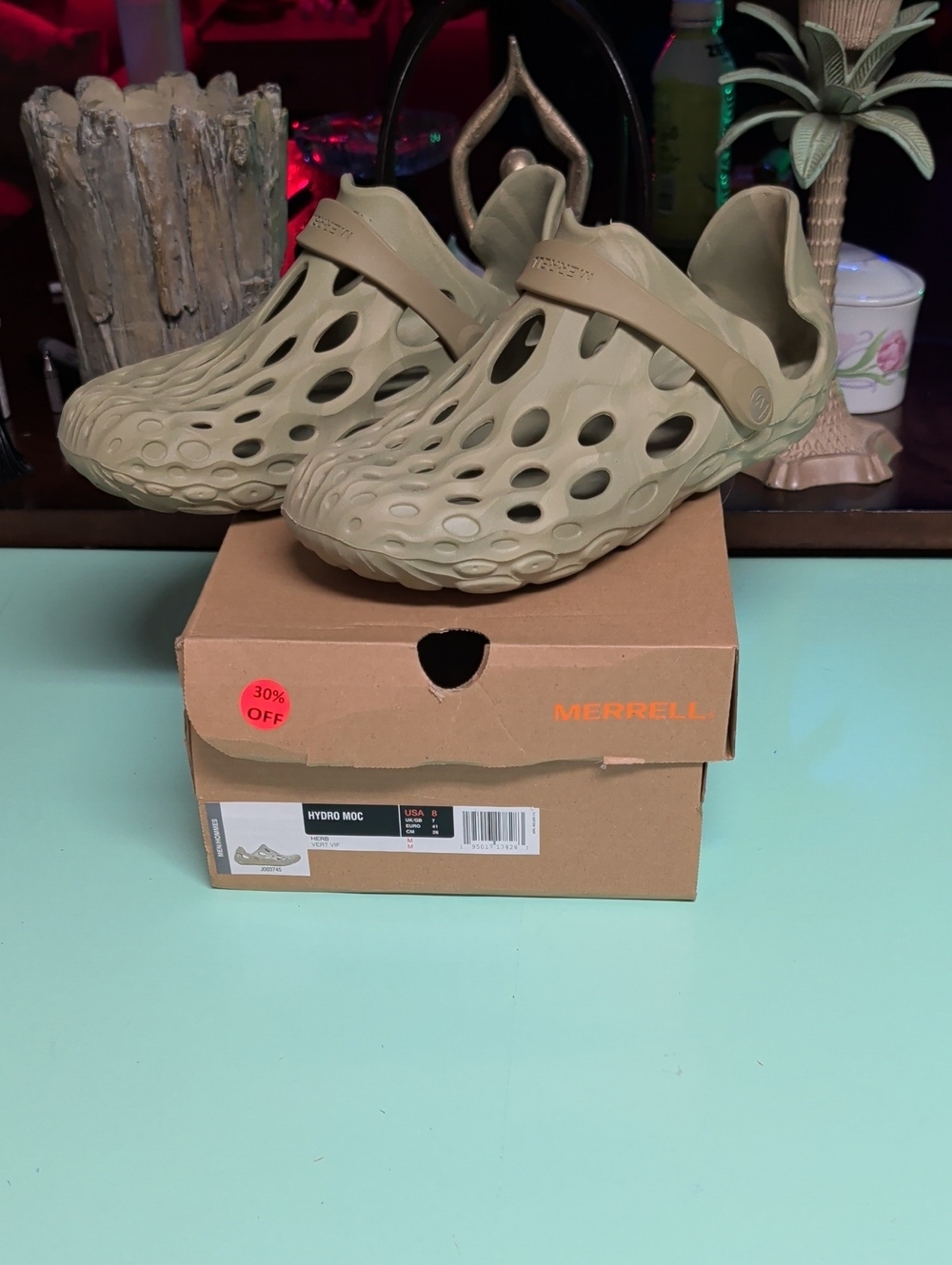 Merrell Hydro Moc Slip-On Water Shoes in Olive